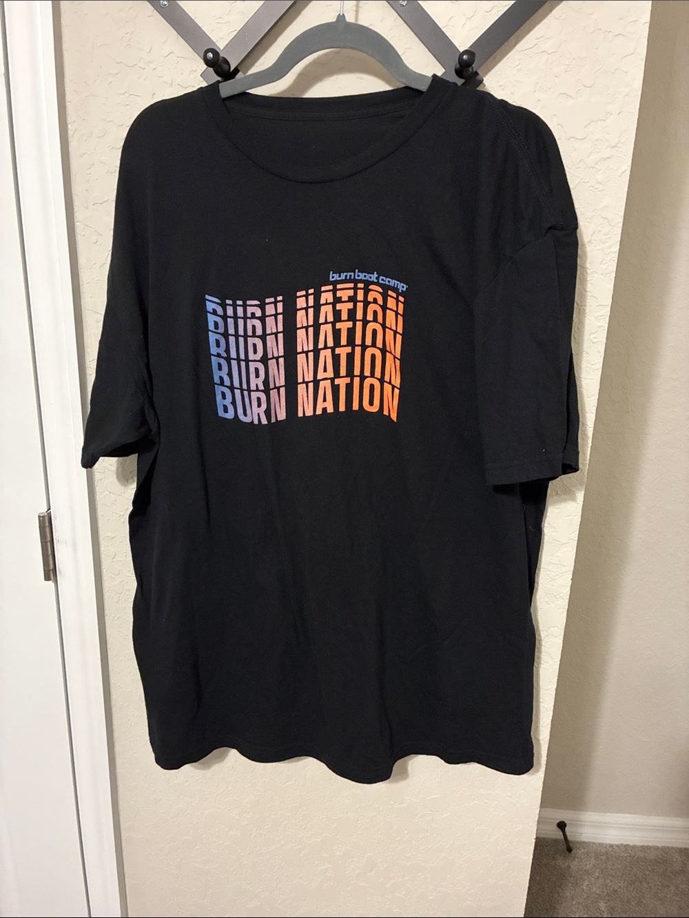 Burn Nation Gradient Logo Short Sleeve Tee - Black